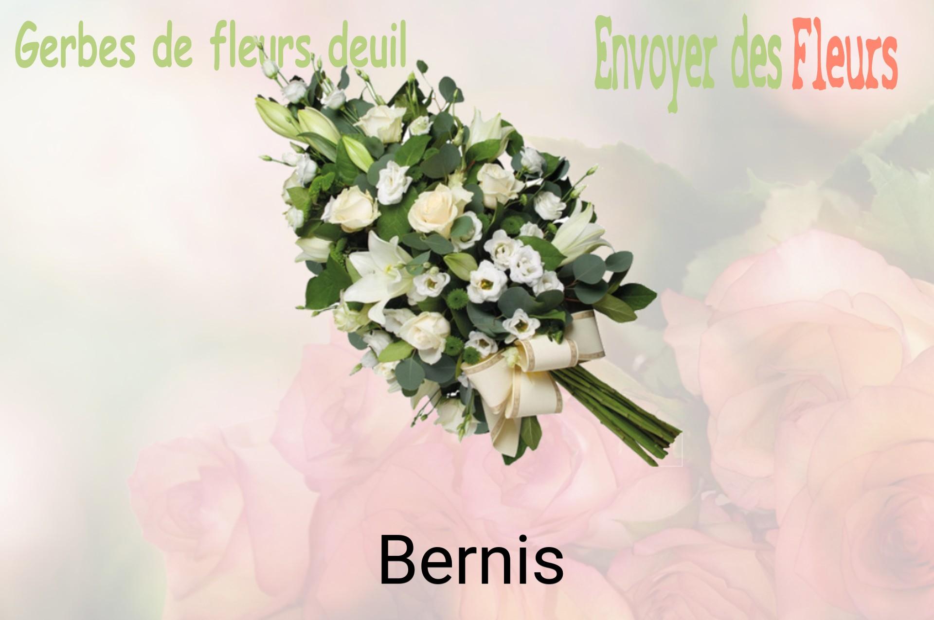 Gerbe de fleurs de deuil livrée à Bernis